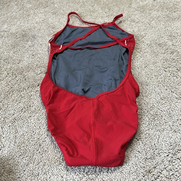 Speedo Red Racing Swimsuit size 30/8 - Picture 5 of 7